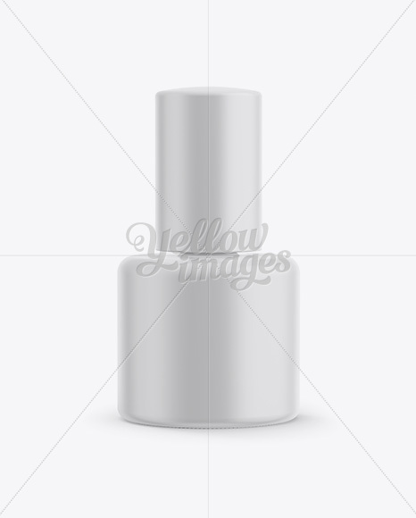 Matte Nail Polish Bottle Mockup - Front View