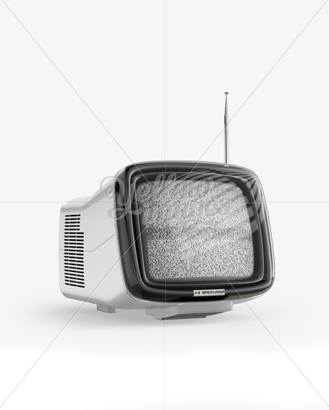 Brionvega Vintage Tv Mockup - Half Side View - Free Download Images