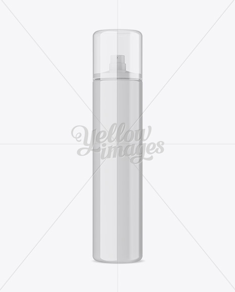 Glossy Spray Bottle W/ Ttransparent Cap Mockup - Free Download Images