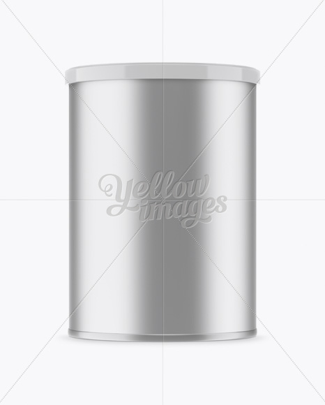 Metallic Tin Can Mockup