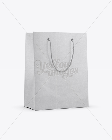 Kraft Paper Shopping Bag With Rope Handle Mockup