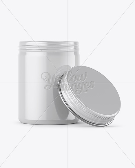 100ml Open Round Tin Box with Glossy Finish Mockup - Front View 100ml Open Round Tin Box with Glossy Finish Mockup - Front View