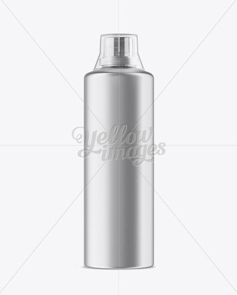 Metallic Plastic Bottle With Measuring Cap Mockup