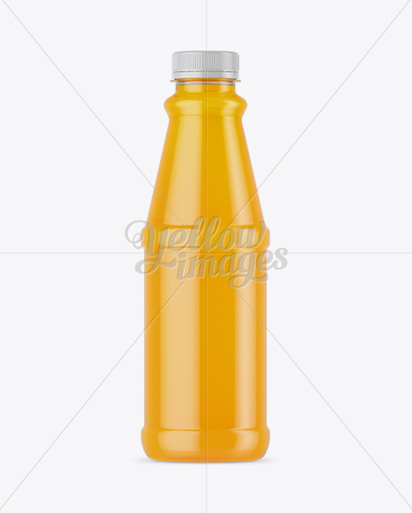 Clear Plastic Bottle with Orange Juice Mockup - Free Download Images ...