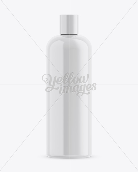 Glossy Plastic Bottle Mockup