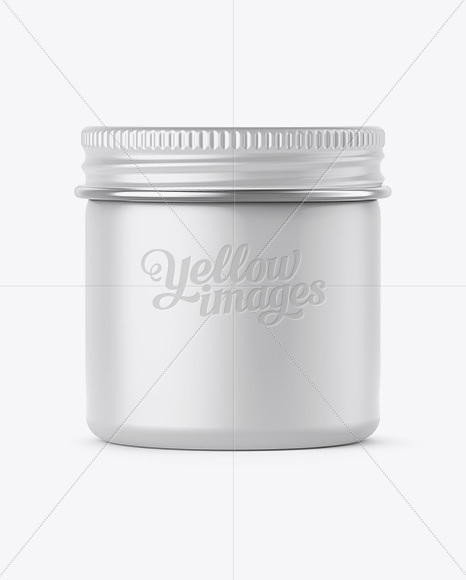 50ml Round Tin Box with Matte Finish Mockup - Front View