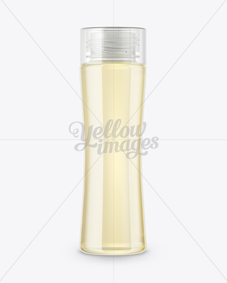 Clear Glass Drink Bottle Mockup