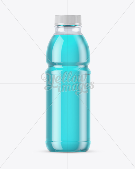 Clear PET Bottle With Soft Drink Mockup