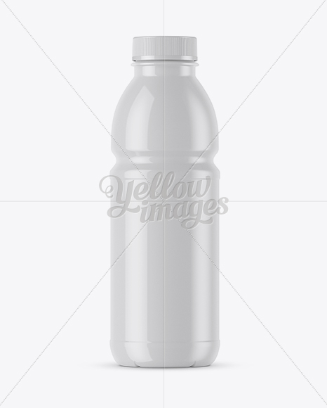 Glossy Plastic Bottle Mockup