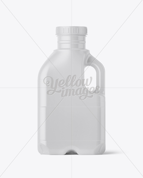 Glossy Plastic Jug Mockup - Side View