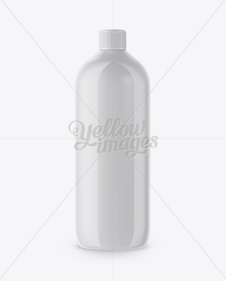 Plastic Bottle Mockup - Front View