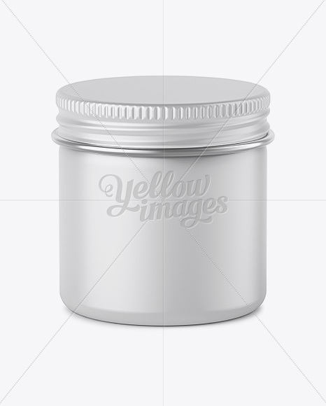 50ml Round Tin Box with Matte Finish Mockup - High-Angle Shot