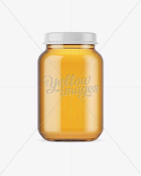 Baby Apple Juice Jar Mockup - Front View