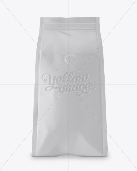 Matte Coffee Bag With Valve Mockup - Hero Shot