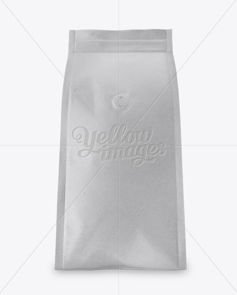 Kraft Paper Coffee Bag With Valve Mockup - Hero Shot