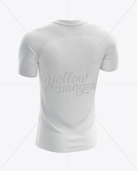 Men’s Soccer Jersey mockup (Back Half Side View)