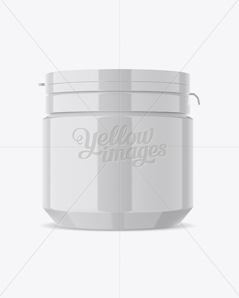 Glossy Plastic Jar Mockup