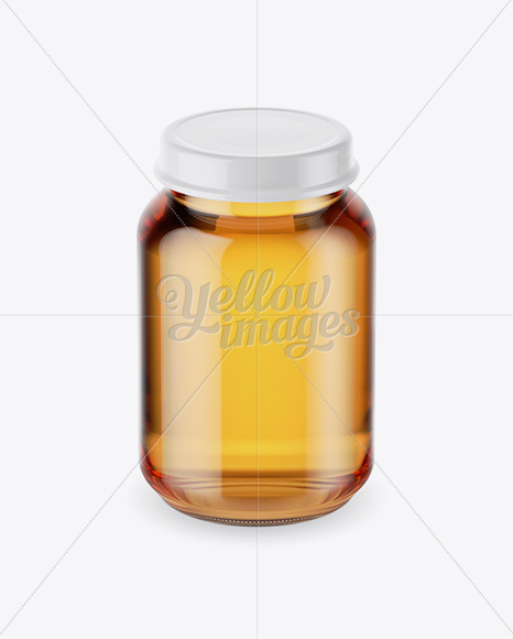 Baby Apple Juice Jar Mockup - High-Angle Shot