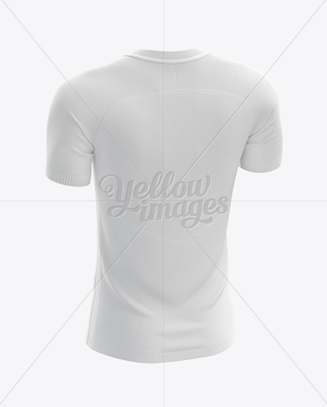 Men’s Soccer Team Jersey mockup (Back Half Side View)