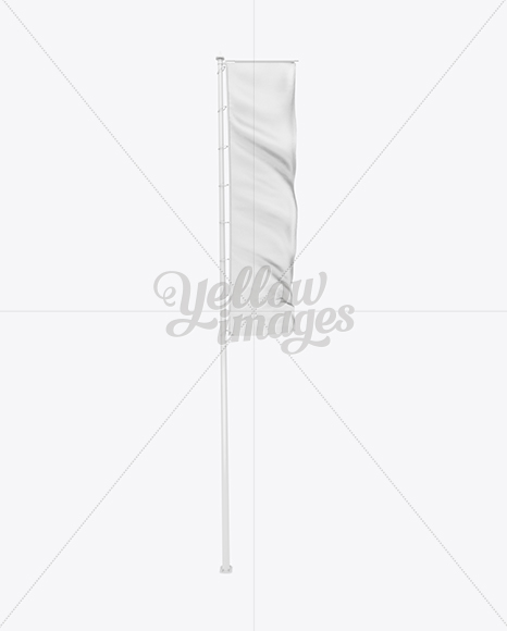 Vertical Sail Flag Mockup