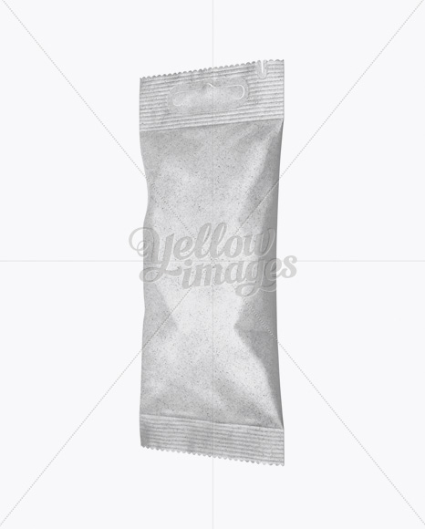 Kraft Snack Package Mockup - Half Side View