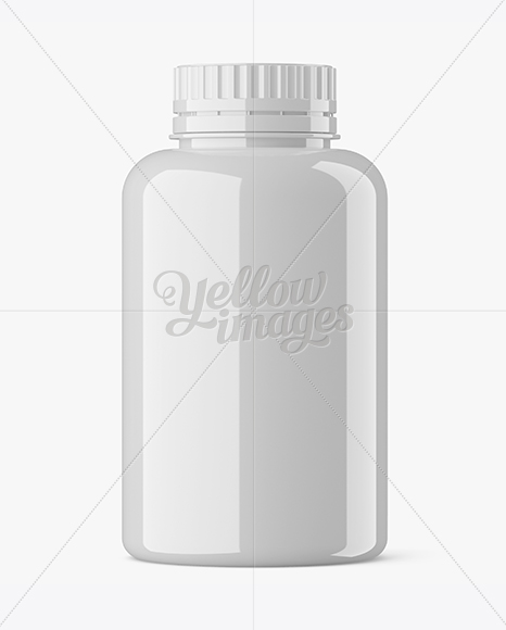 Glossy Plastic Bottle Mockup