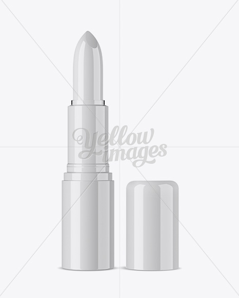 Open Glossy Lipstick Mockup