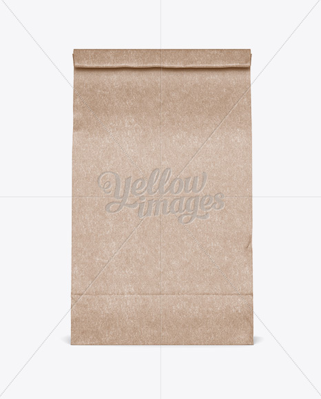 Kraft Paper Food/Snack Bag Mockup - Front View