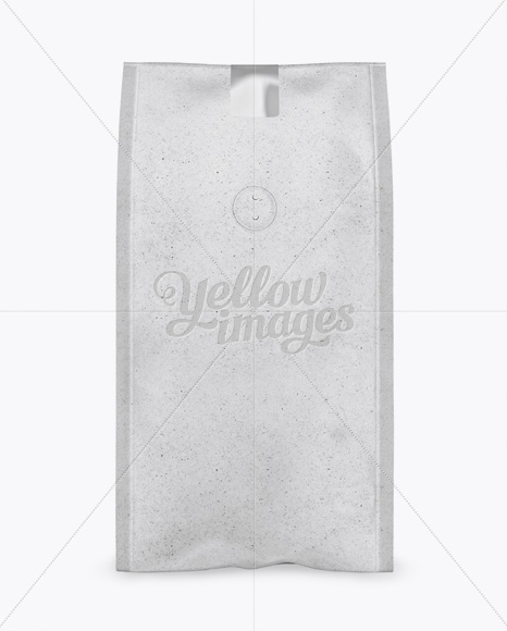 Kraft Paper Coffee Bag With Valve Mockup - Front View