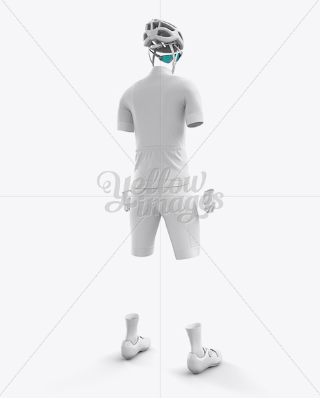 Men’s Full Cycling Kit mockup (Hero Back Shot)