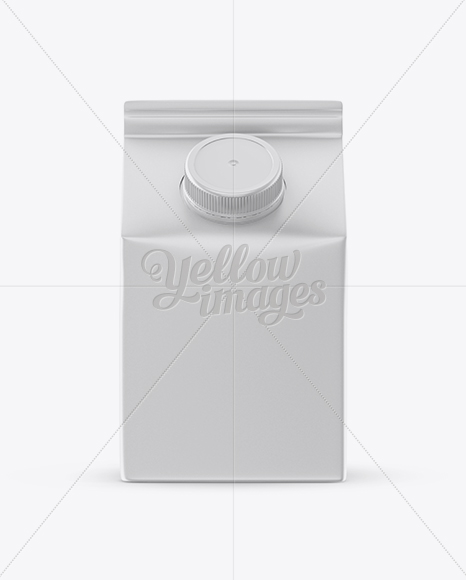 Carton Package With Plastic Cap Mockup - Front View