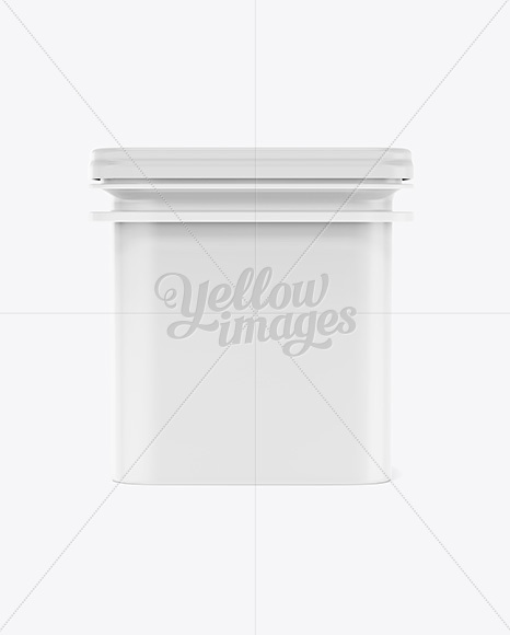 Plastic Container Mockup - Front View