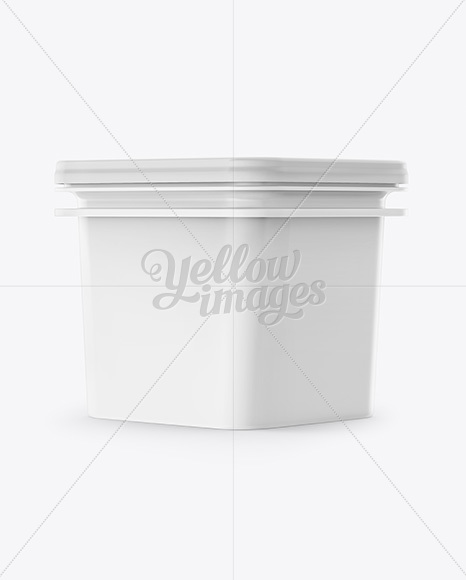 Plastic Container Mockup - Half Side View