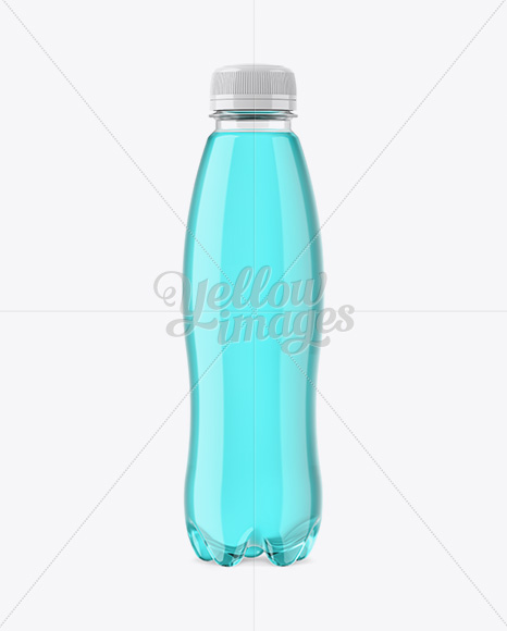 Clear PET Bottle With Soft Drink Mockup