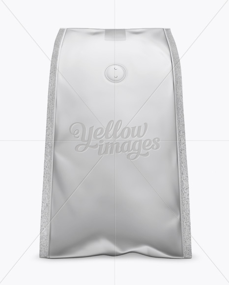 Matte Metallic Coffee Bag With Valve Mockup - Hero Shot