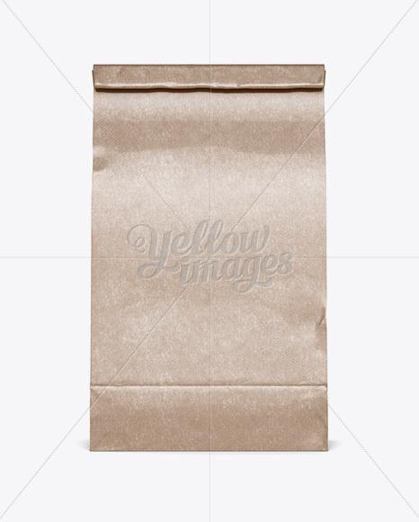 Glossy Kraft Paper Food/Snack Bag Mockup - Front View