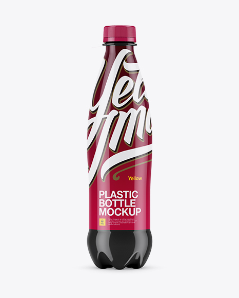 Glossy Plastic Bottle Mockup