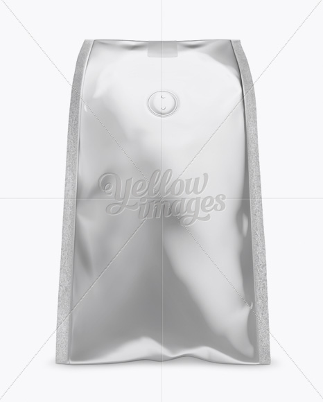 Metallic Coffee Bag With Valve Mockup - Hero Shot - Free Download