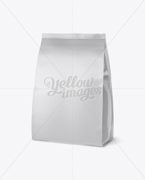 Glossy Snack Bag Mockup - Half Side View