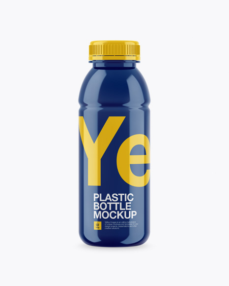 Glossy Plastic Bottle Mockup