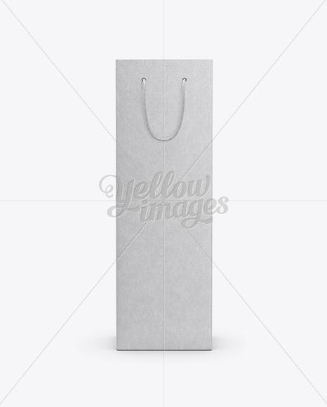 Kraft Paper Bag With Rope Handle Mockup - Front View