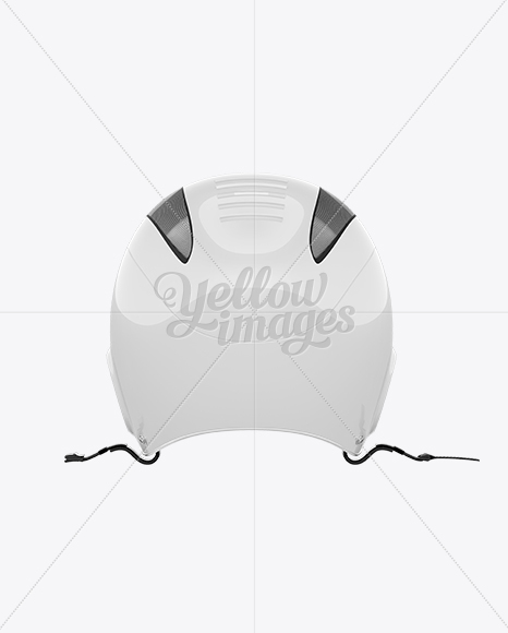 Vintage Motorcycle Helmet Mockup - Back View