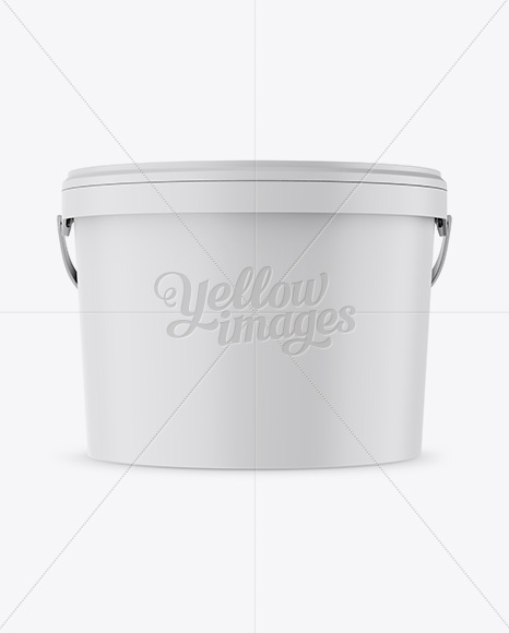 Matte Protein Bucket Mockup - Front View