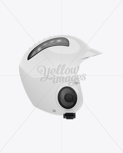 Vintage Motorcycle Helmet Mockup - Side View