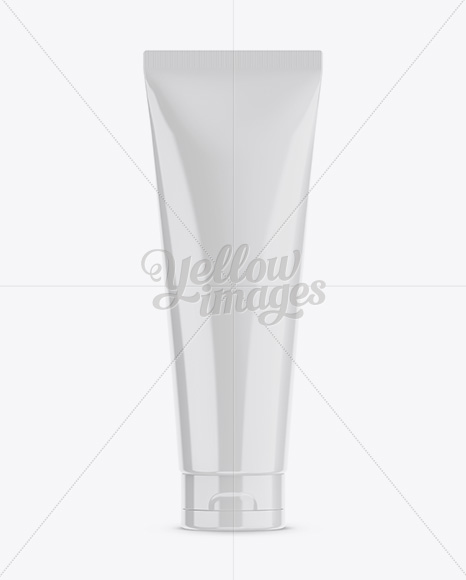 Glossy Plastic Cosmetic Tube Mockup