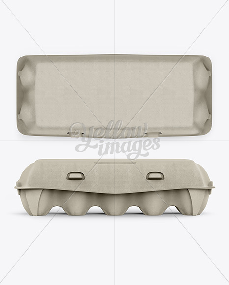 10 Egg Carton Mockup - Front, Top &amp; Back Views