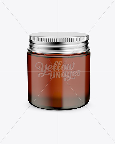 Cosmetic Jar Mockup - Front View (High Angle Shot)