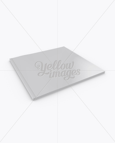 Glossy Catalogue Mockup - Half Side View (High-Angle Shot)