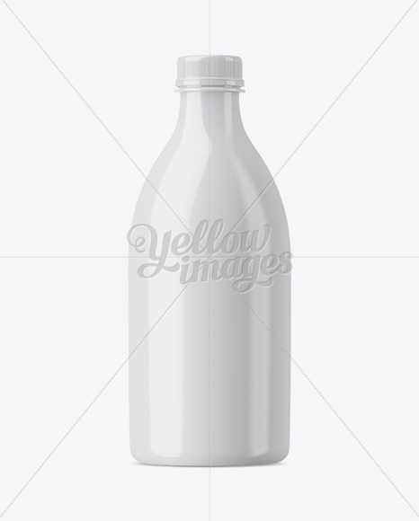 Glossy Plastic Bottle Mockup