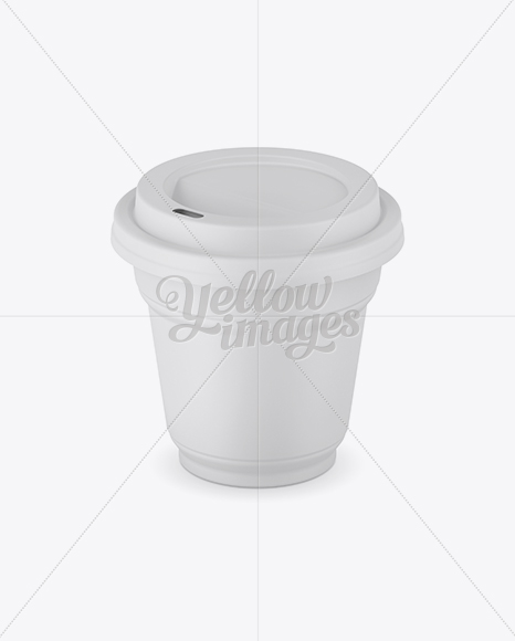 Matte Coffee Cup Mockup (High-Angle Shot)